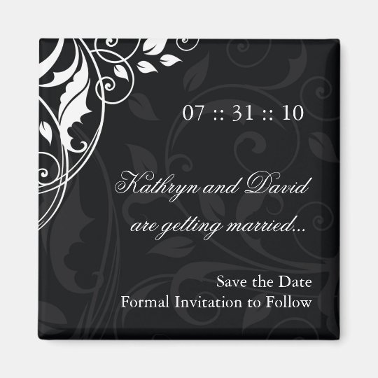 Classy Black and White Magnet