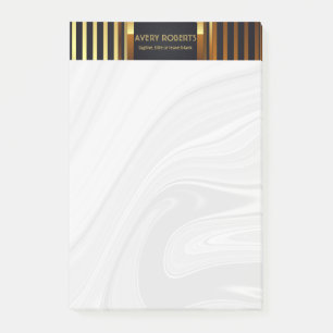 Classy black blue gold Elegant luxury Post-it Notes