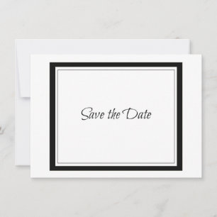 Classy Black Border Save The Date