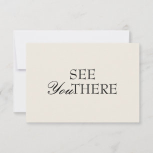 Classy Black Cream Old Money Vintage Wedding RSVP Card