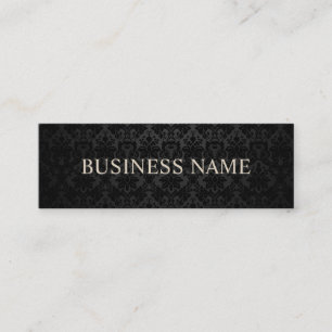 Classy Black Damask Mini Business Cards