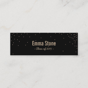 Classy Black & Gold Graduation Name Insert