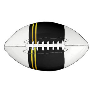 Classy Black & Gold on White 2 Panel Design American Football