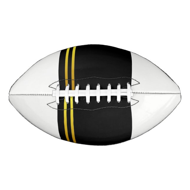 Classy Black & Gold on White  2 Panel Design American Football (Front)
