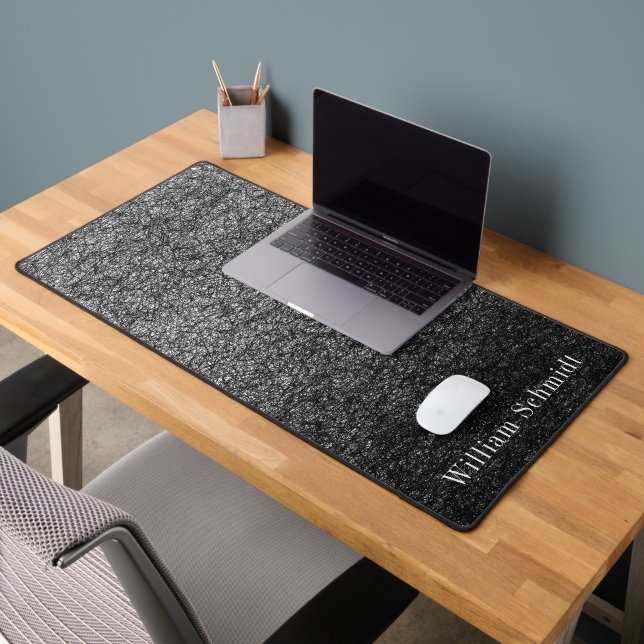 Classy Black Graphite Pencil Drawn  Desk Mat (Office 2)