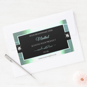 Classy Black Ice Blue Brilliants Product Label