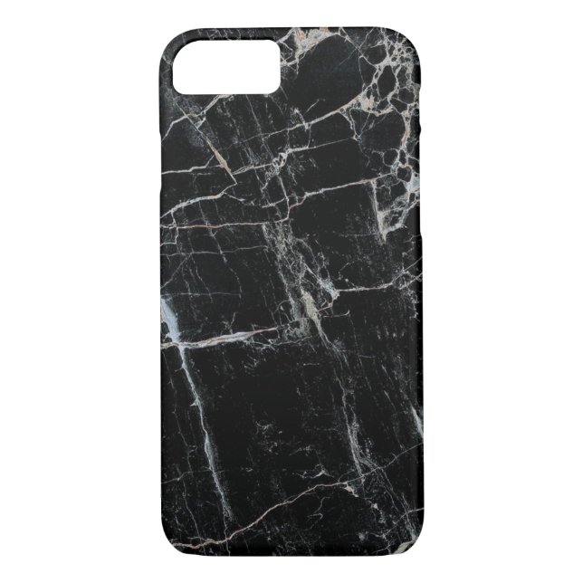 Classy Black Marble iPhone 7 case Barely there (Back)