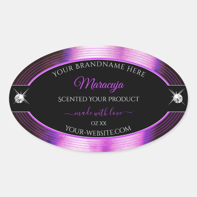 Classy Black Purple Shiny Brilliants Product Label (Front)