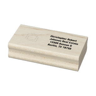Classy Black Real Estate Rubber Stamp