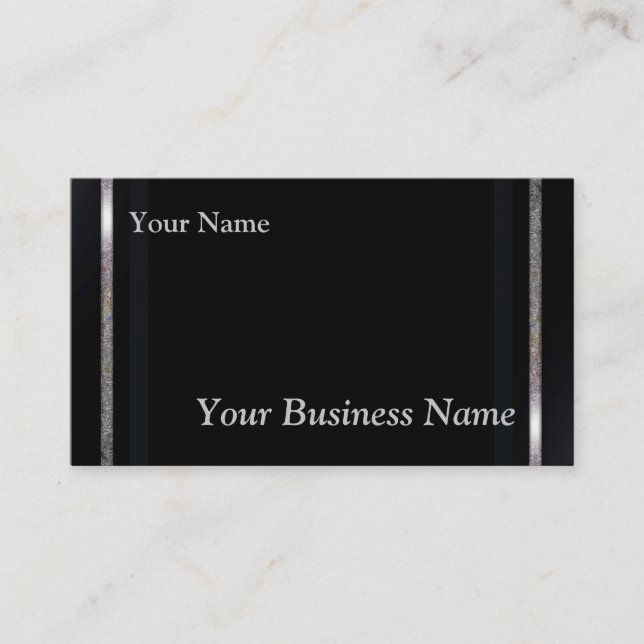 classy black & shining silver metal 2-sided cards (Front)