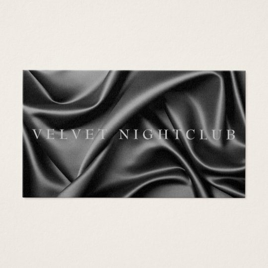 Classy, black, sleek, silk design business card