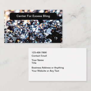 Classy Bling Jewelry Theme Business Card
