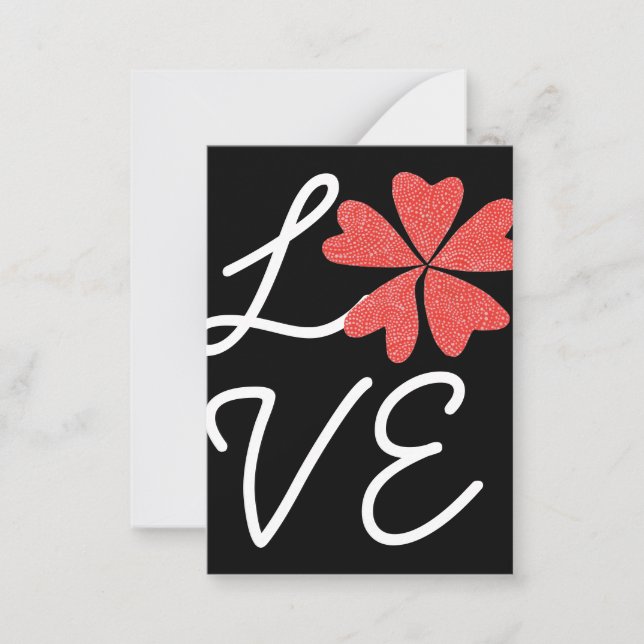 Classy blooming tiny Valentine Note Card (Front)