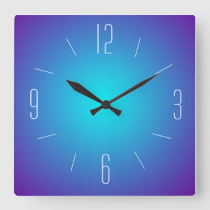 Classy Blue Illuminated Design >  Wall Clock