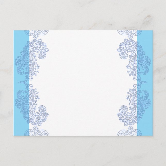 Classy blue invitation template (Front)