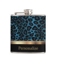 Classy Blue Leopard Animal Print