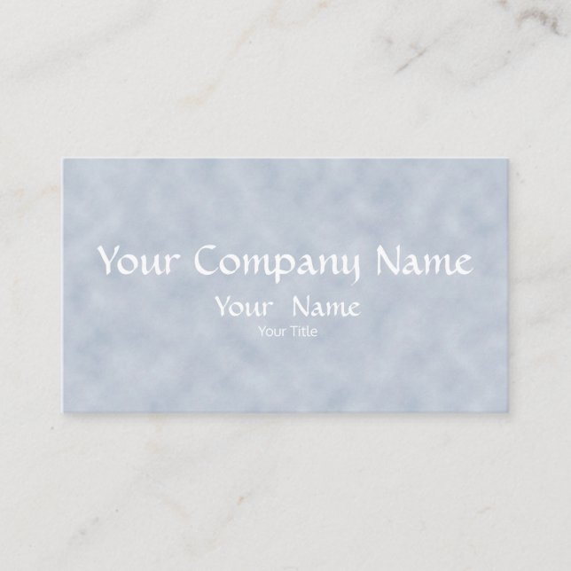 Classy Blue Parchment All-Purpose Business Card (Front)