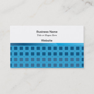 Classy Blue Square Pattern Business Card