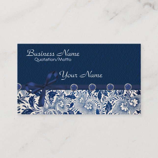 Classy Blues Business Card (Front)