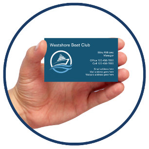 Classy Boat Club Theme Business Cards