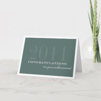 Classy border green congratulation achievement card