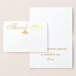 Classy bridal shower attendance foil card