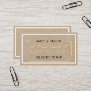 Classy bright look elegant barber style business card