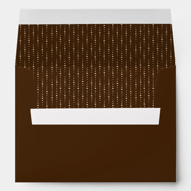 Classy Bronze Ornate Return Address Envelope (Back (Bottom))