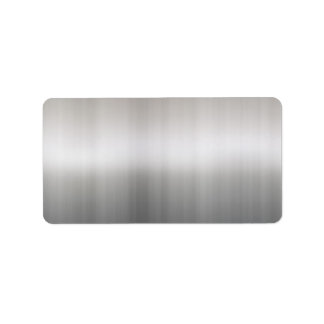Classy Brushed Aluminium Label