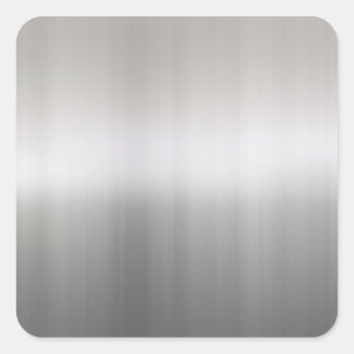 Classy Brushed Aluminium Square Sticker