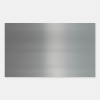 Classy Brushed Metal Textured Rectangular Sticker