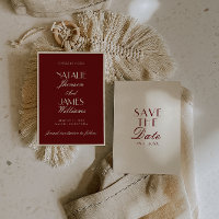 Classy Burgundy Cream Fancy Old Money Wedding
