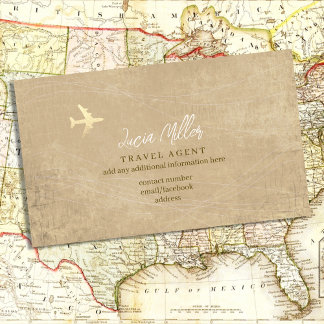 Classy Business Card for a Travel Agent Consultant