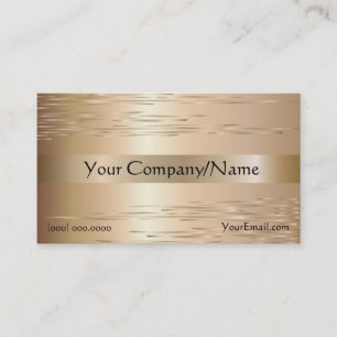 Classy Business Card Metallic Bronze Simple