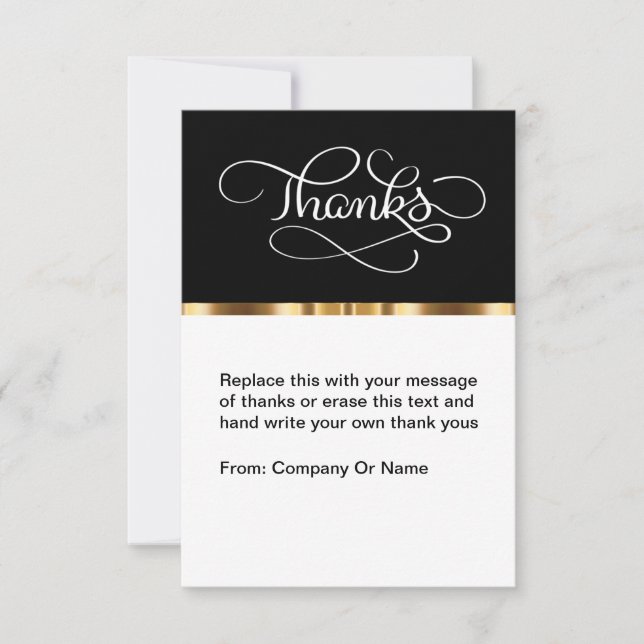 Classy Business Thank You Cards Flat Template (Front)