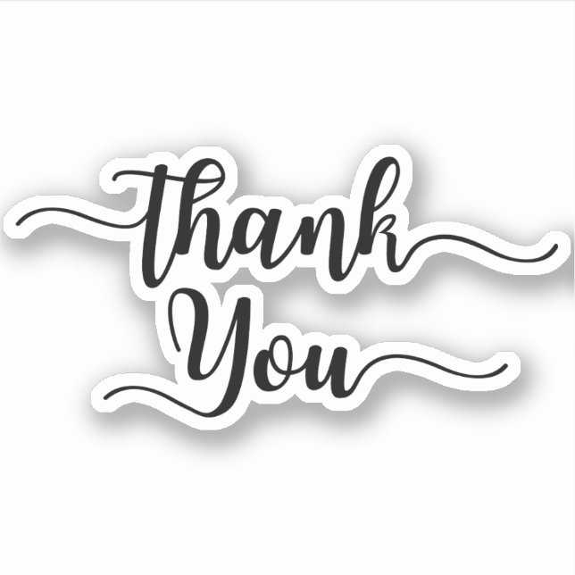 Classy Business Thank You Shape (Front)