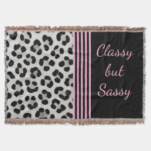 Classy but Sassy Snow Leopard Throw Blanket