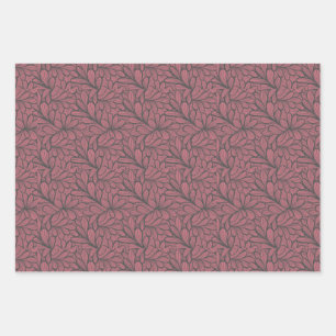 Classy butterfly pattern Wrapping Paper Set of 3