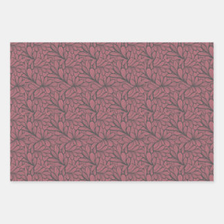 Classy butterfly pattern Wrapping Paper Set of 3