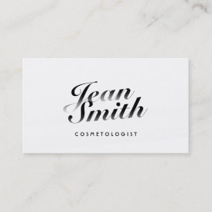 Classy Calligraphic Cosmetologist Business Card