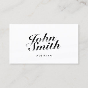 Classy Calligraphic Musician Business Card