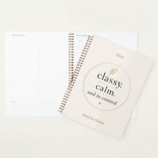 Classy Calm and In Control Productivity Planner