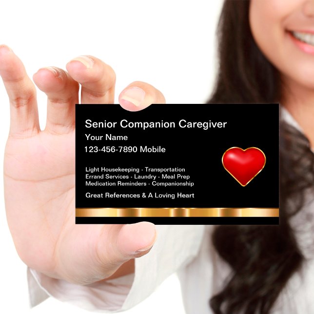 Classy Caregiver Business Cards (Creator Uploaded)