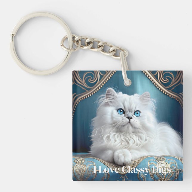 Classy Cat  Key Ring (Front)