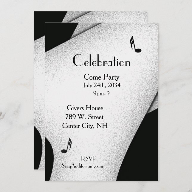 Classy Celebration Party Invitation 5"x 7" (Front/Back)