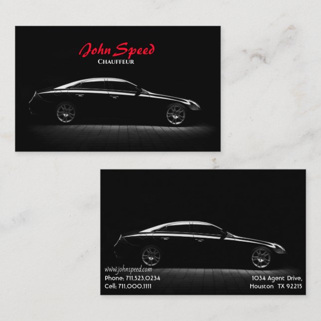 Classy Chauffeur Business Card (Front/Back)
