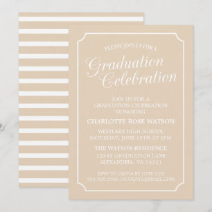 CLASSY CHIC ELEGANT GRADUATION PARTY INVITATION