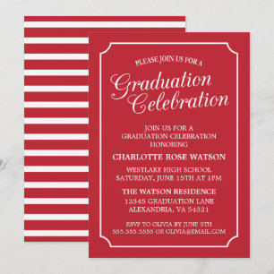CLASSY CHIC ELEGANT GRADUATION PARTY INVITATION
