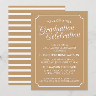 CLASSY CHIC ELEGANT GRADUATION PARTY INVITATION
