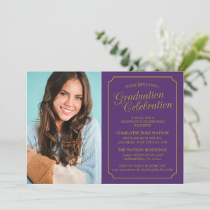 CLASSY CHIC ELEGANT GRADUATION PARTY INVITATION